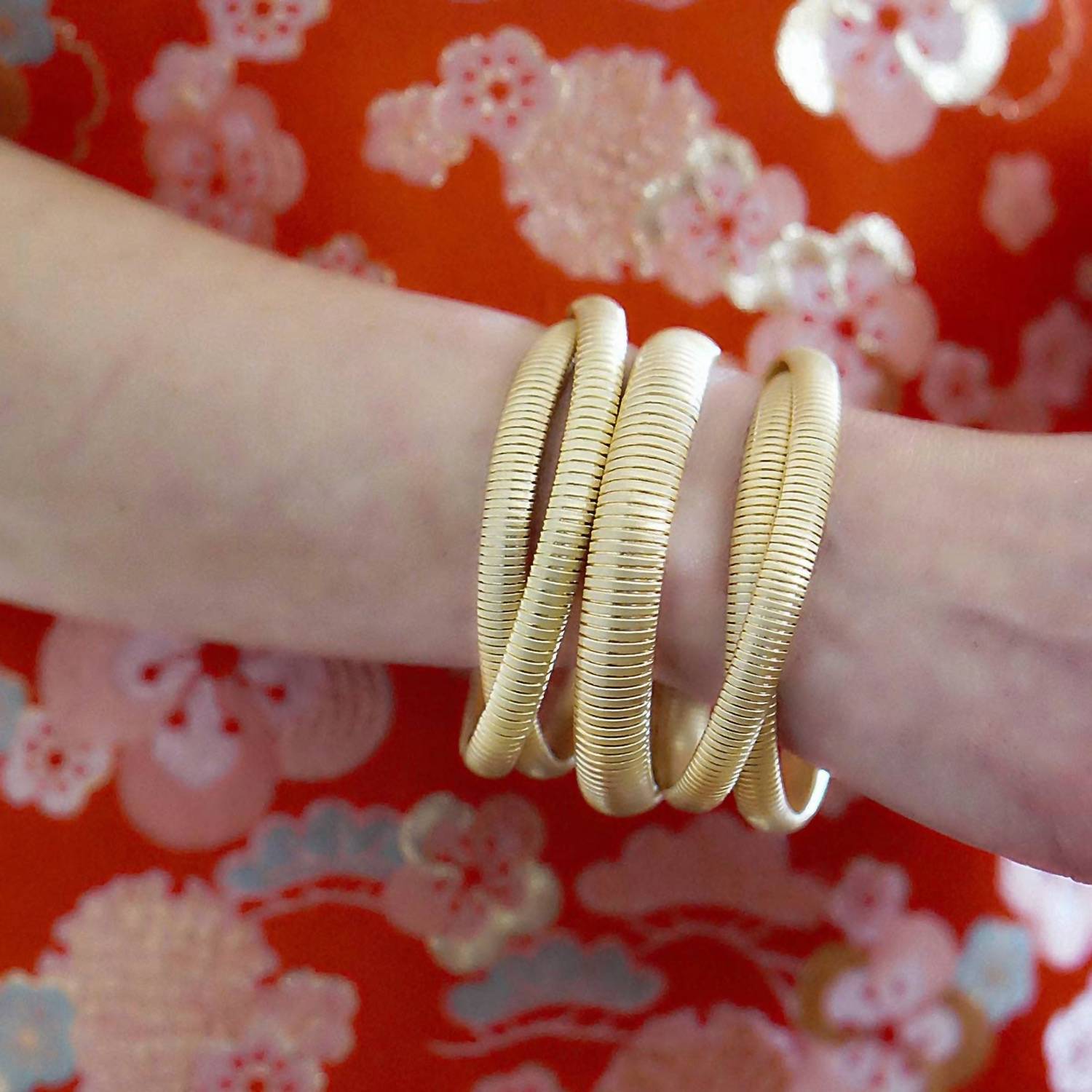 CANVAS Style Women's Florence Watchband Bangle in satin gold - women's jewelry - alternate view