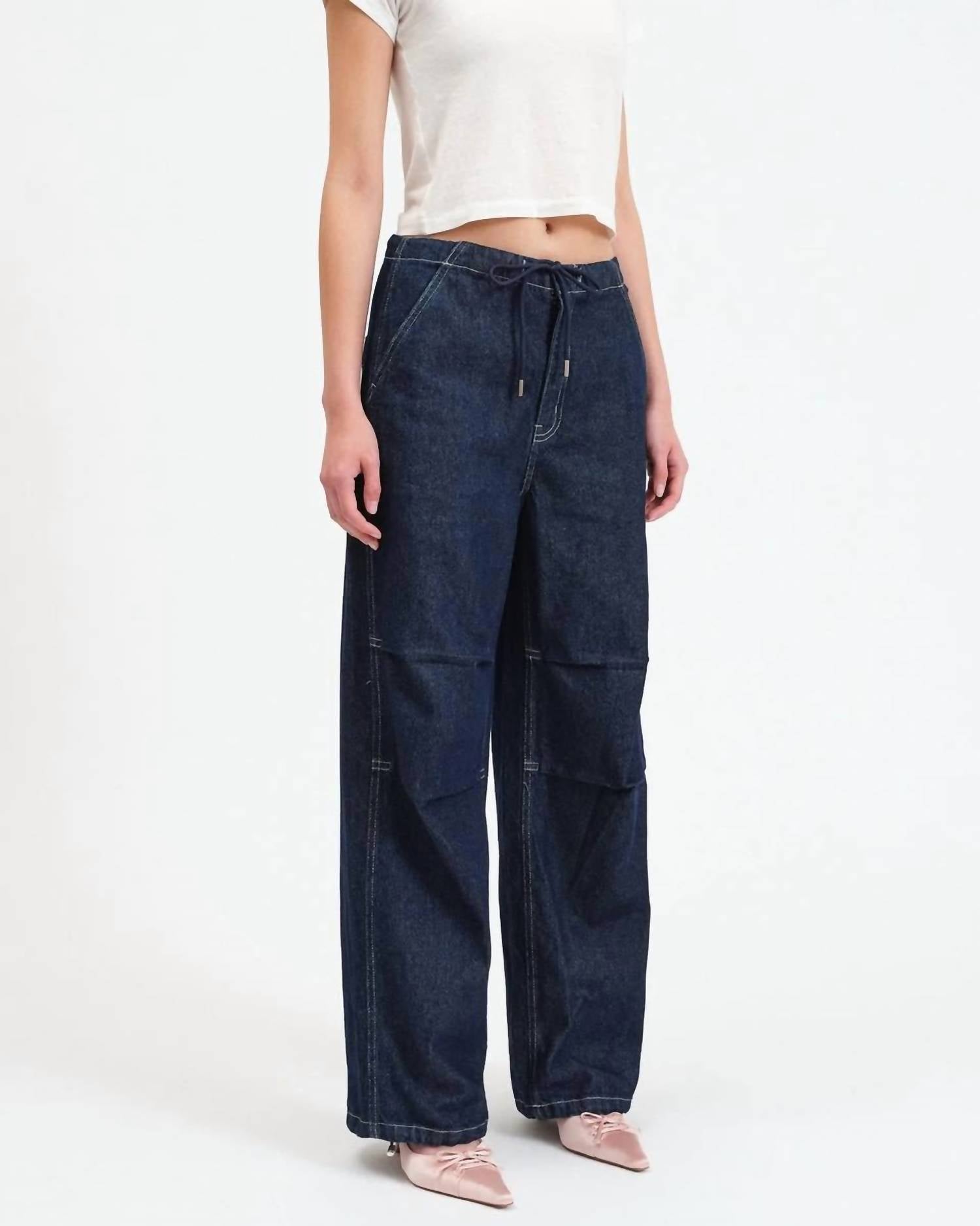 Daze - Jetset Jogger Drawcord Wide Leg Jean