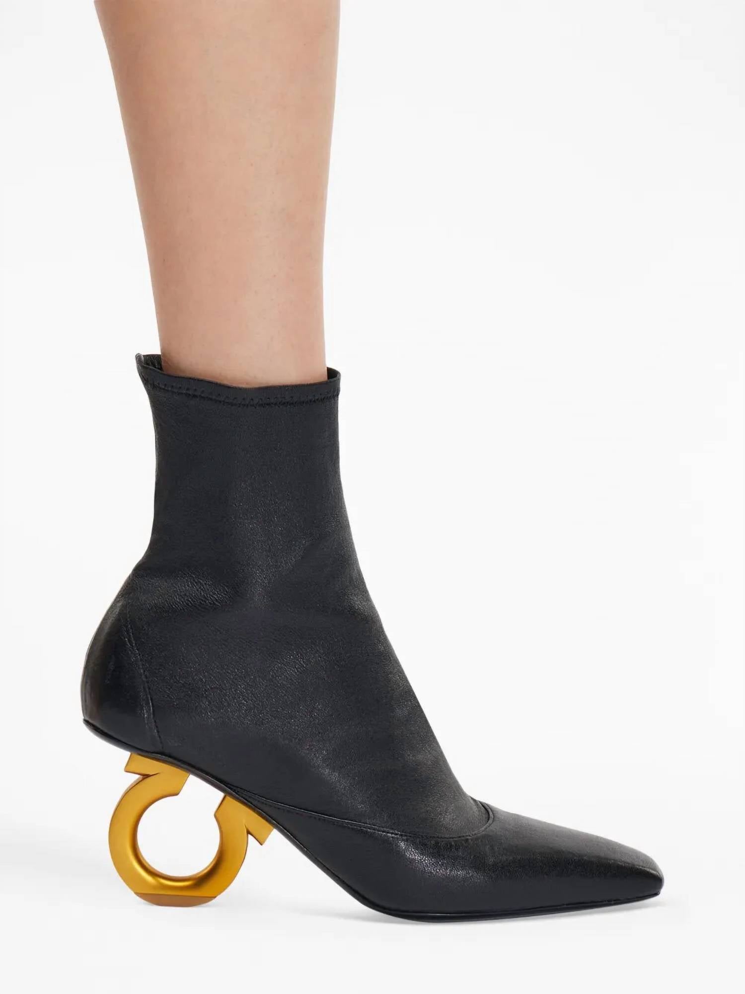 Salvatore Ferragamo Women's Elina Ankle Boots in black - women's shoe - view 135