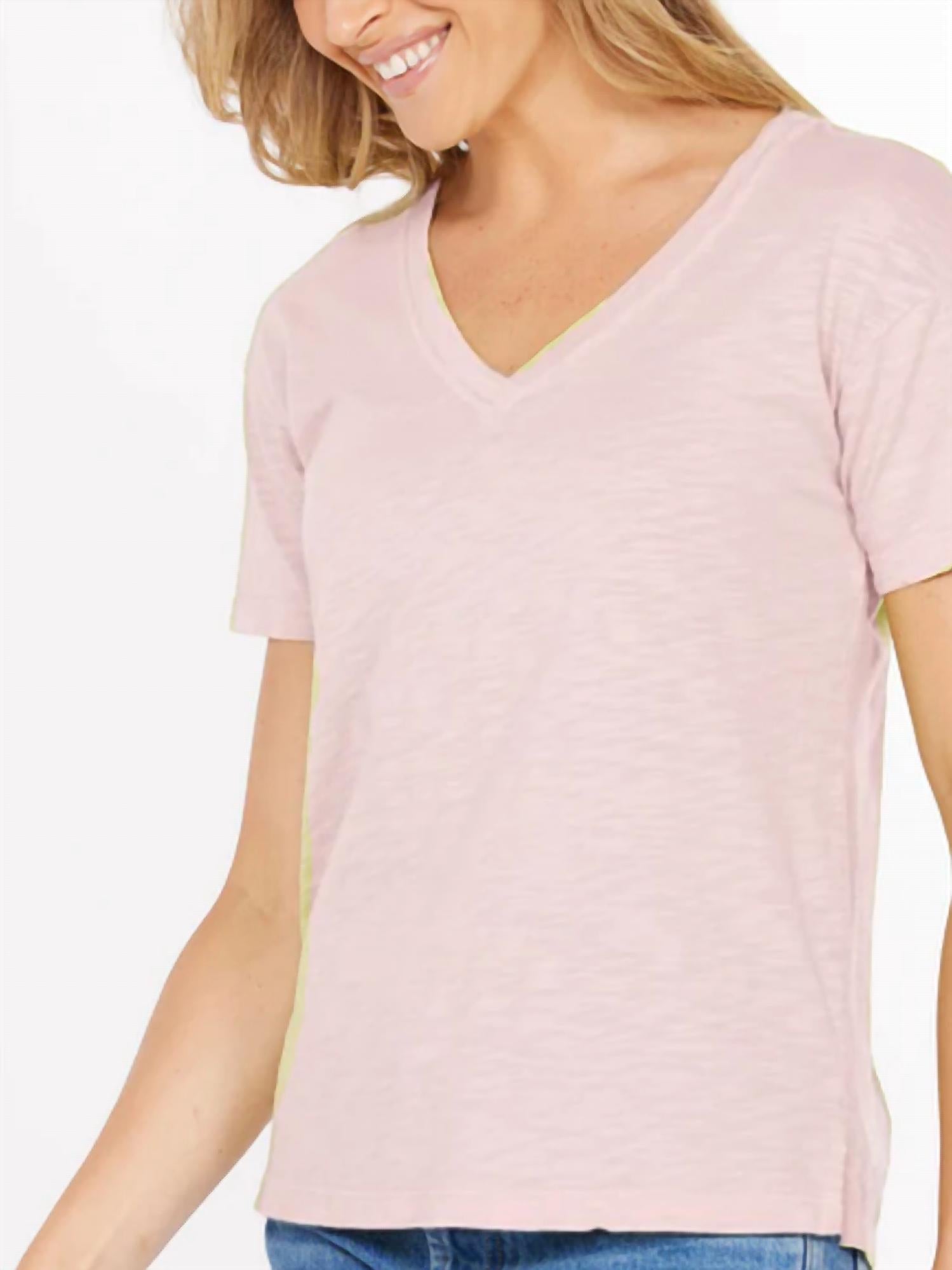 Mododoc - Short Sleeve Boxy V-neck Tee