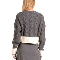 Elan - Color Block Carrie Cardigan Sweater