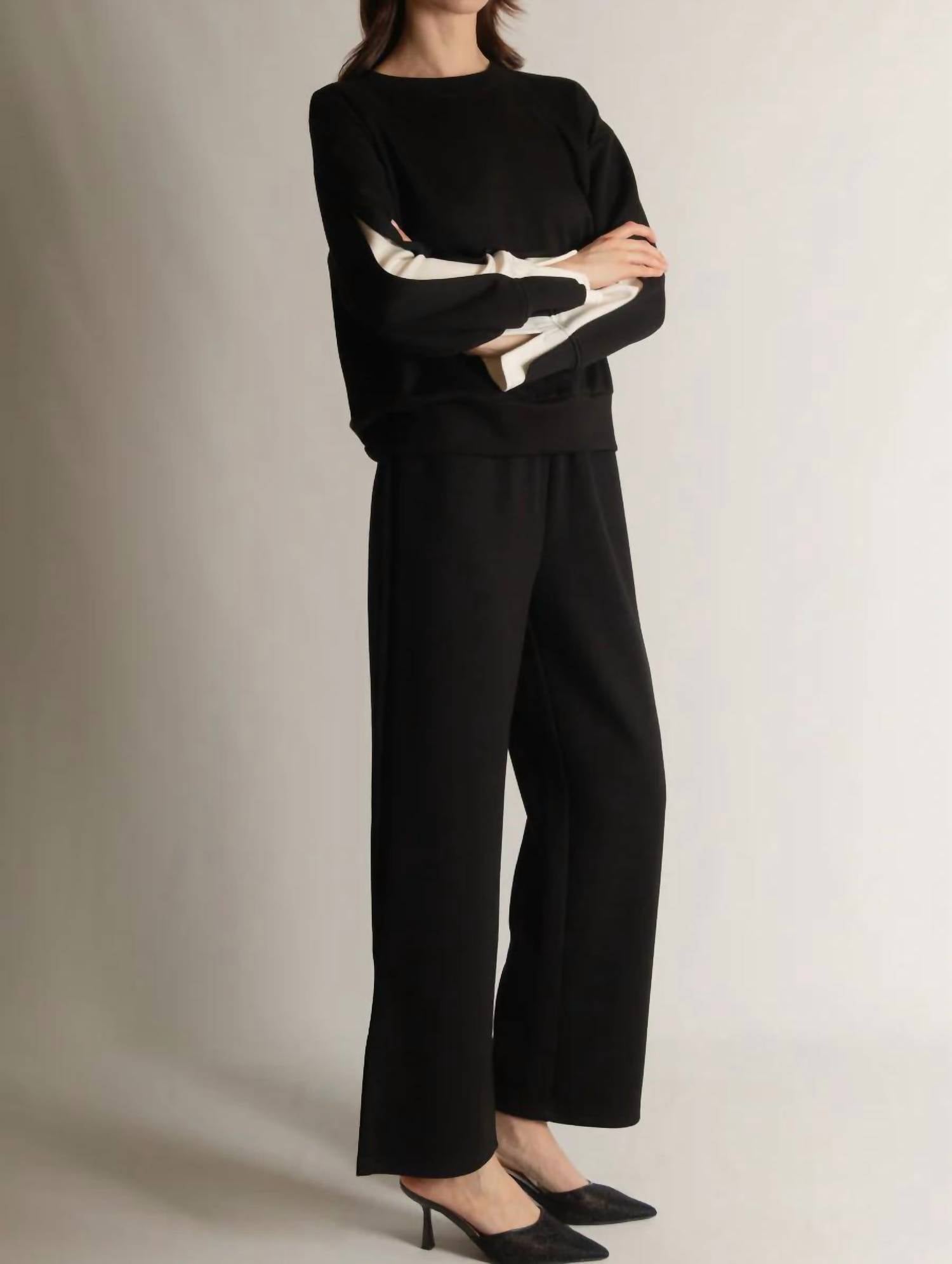 P.Cill - Blake Wide Leg Pants With Bottom Slits