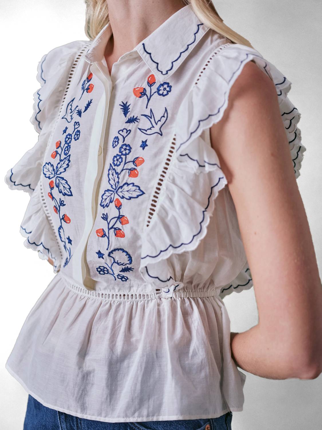 Cape Cove - Wild Strawberry Silk Blend Blouse