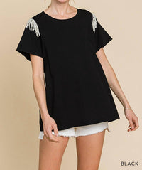 Cotton Bleu - Perla Short Sleeve Top