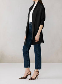 SOIA&KYO Miku-n Knit Scarfigan in black - women's cardigan - detail view