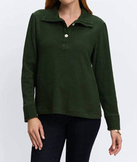 Foxcroft - Sammy Cable Knit Long Sleeve Popover