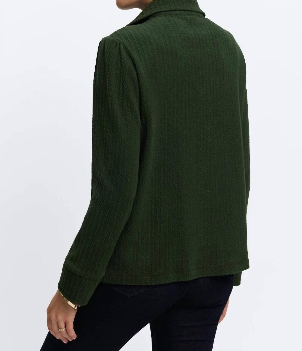 Foxcroft - Sammy Cable Knit Long Sleeve Popover