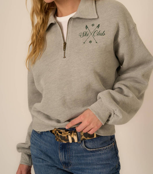 Project Social T - Ski Club Half Zip Sweatshirt