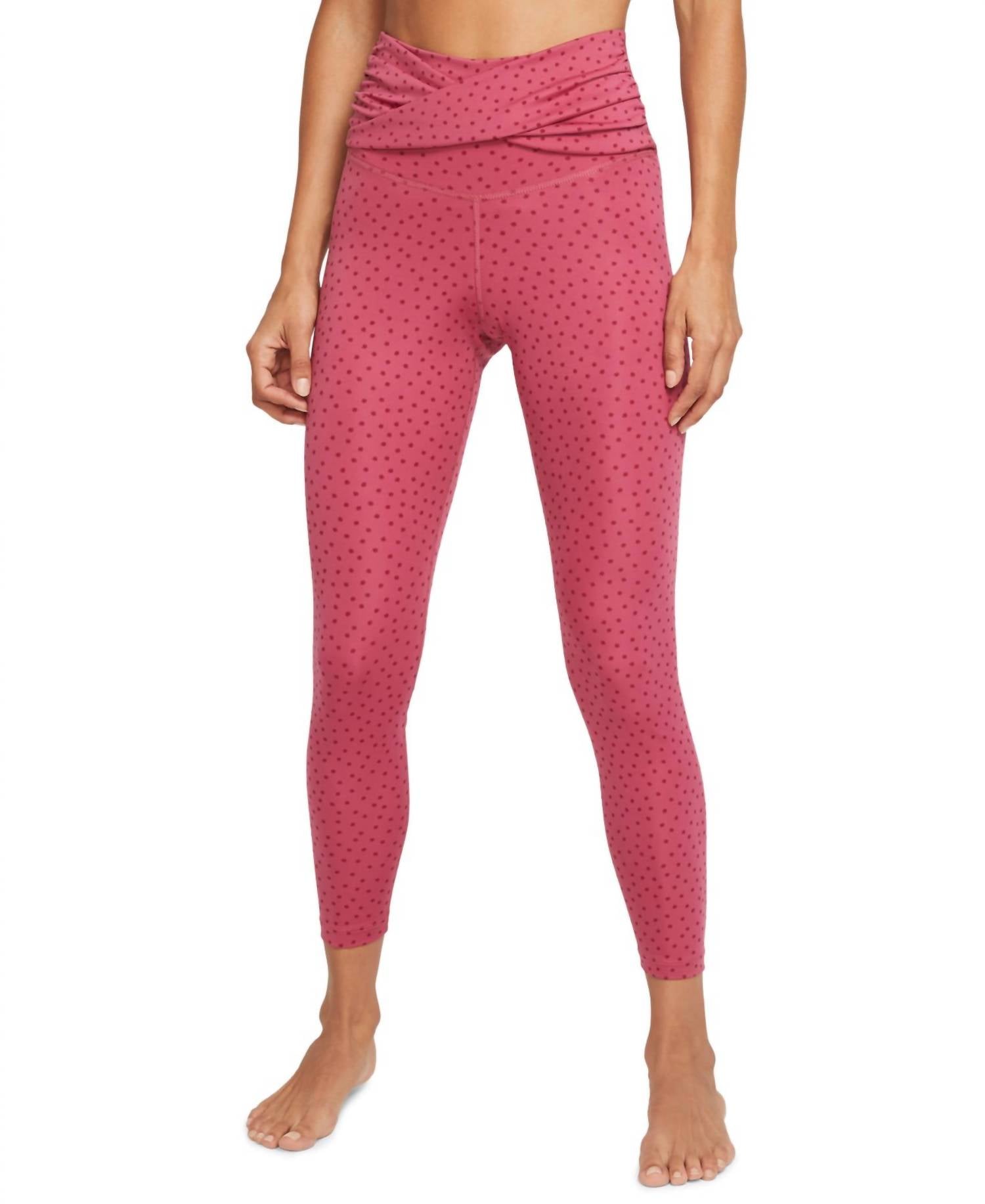Nike - Nike Womens Activewear Yoga Twist-Waist High-Rise 7/8 Length Leggings
