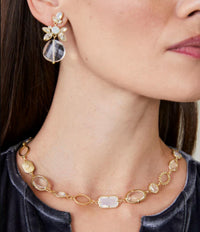 spartina 449 Women's Lagoon Crystal Necklace in gold - women's jewelry - alternate view