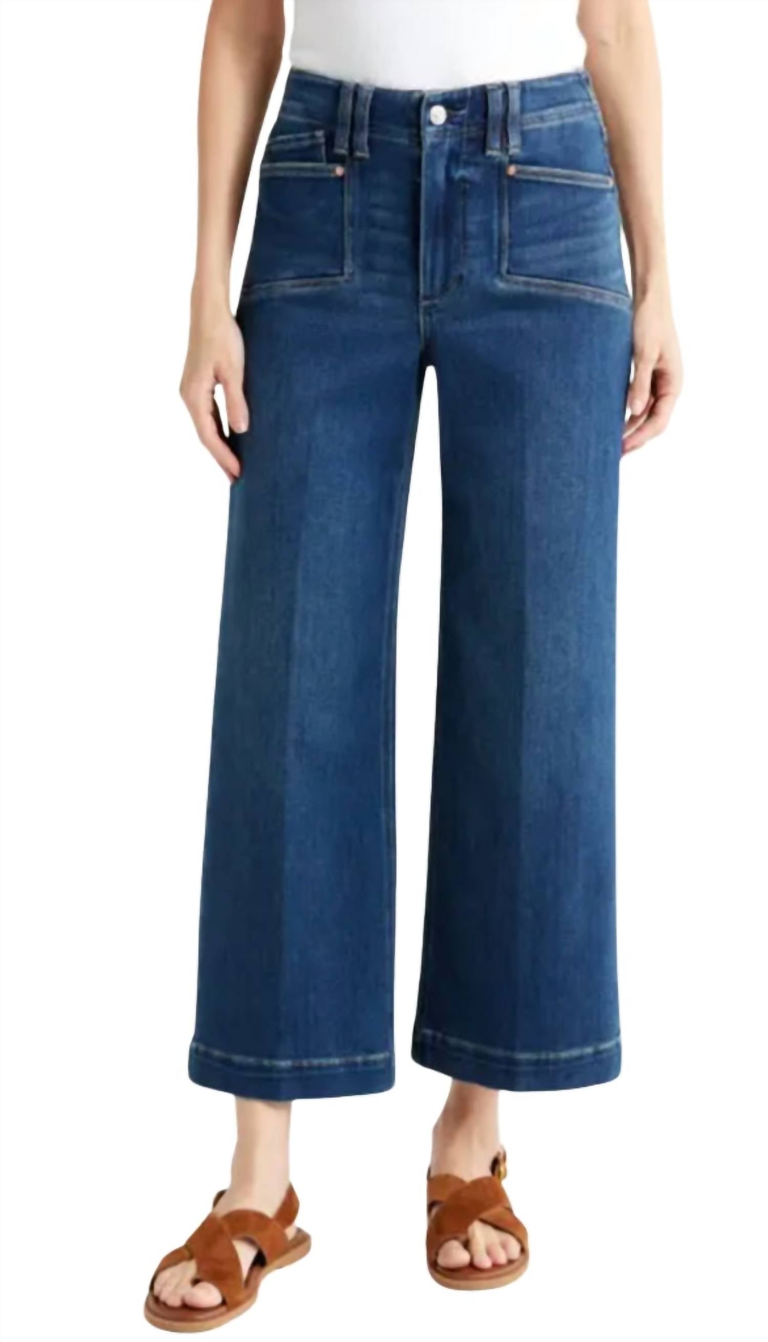 Paige - Anessa Ankle Wide Leg Jeans