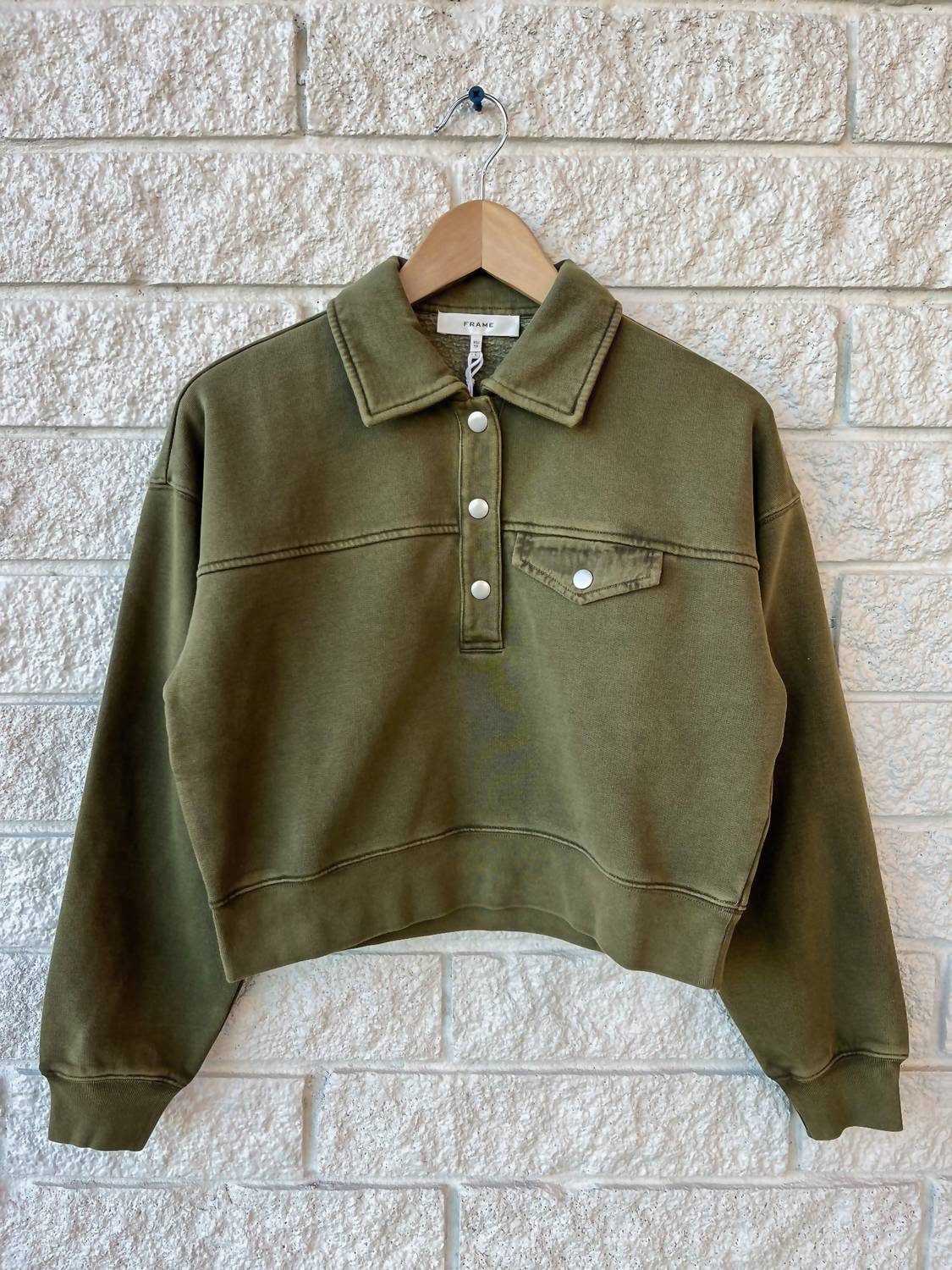 Frame - Polo Henley Sweatshirt