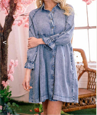 Doe And Rae - Becca Front Button Denim Dress