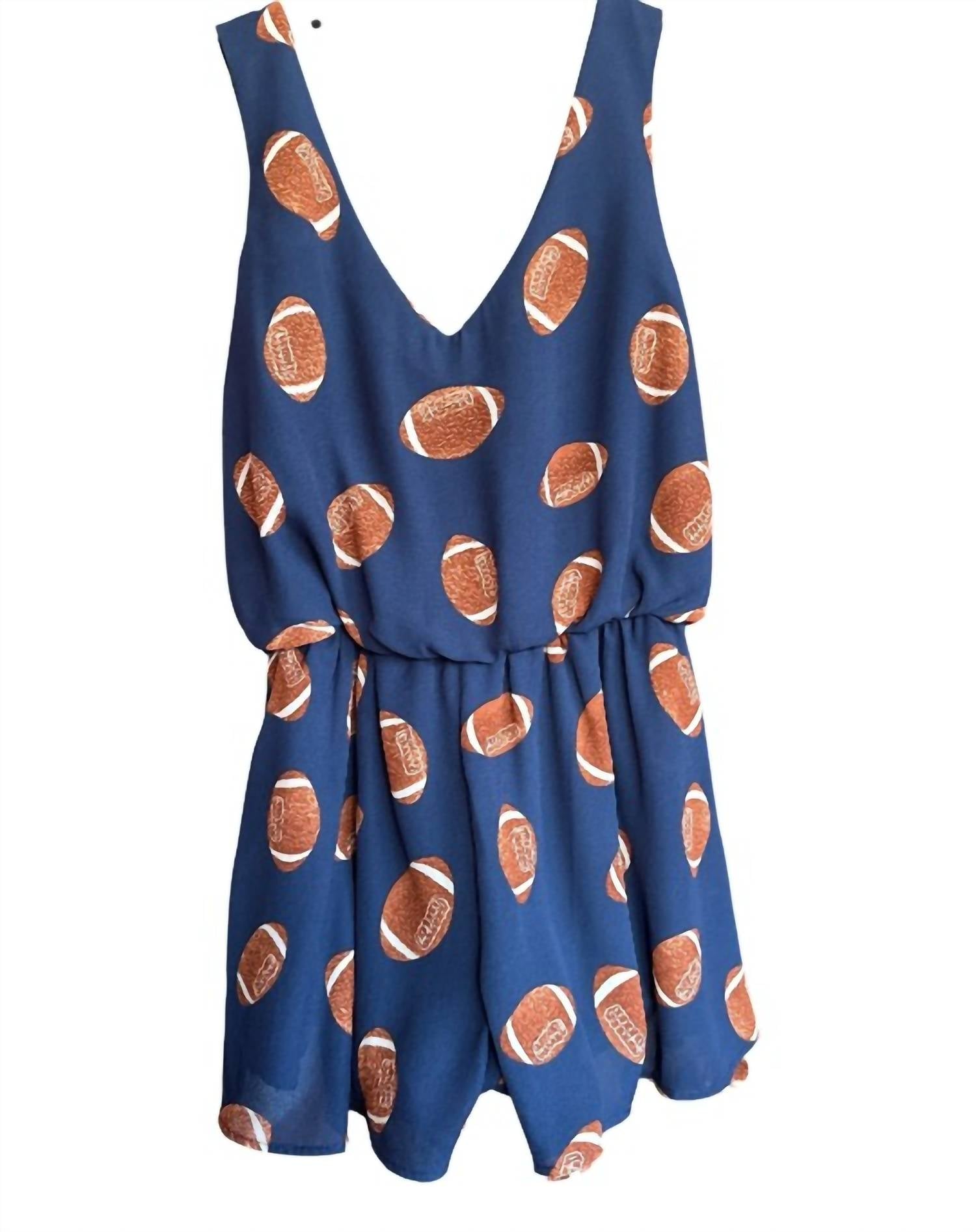 Adrienne - Football Print Vneck Romper