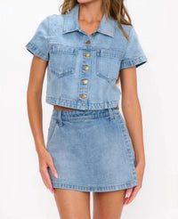 Show Me Your Mumu Monroe Top in stratosphere - women's shirt