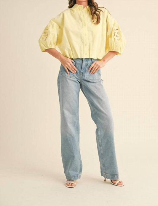 &Merci - Sweet Escape Collared Button Up Top