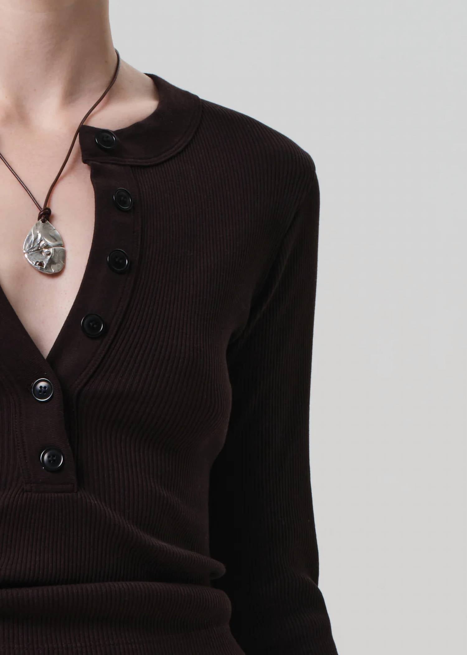 Citizens Of Humanity - Varra Long Sleeve Henley Tee
