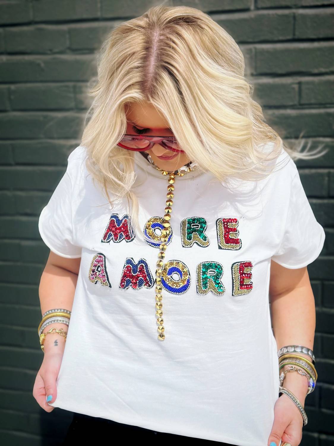 Endless Rose - World Needs More Amore Short Sleeve Top