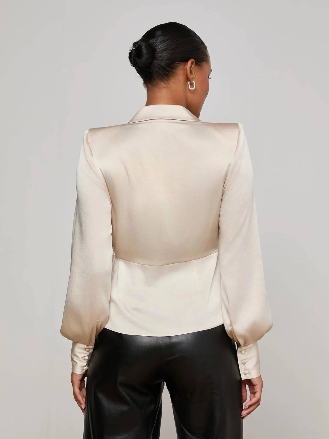 L'Agence - Bernice Wrap Blouse Top