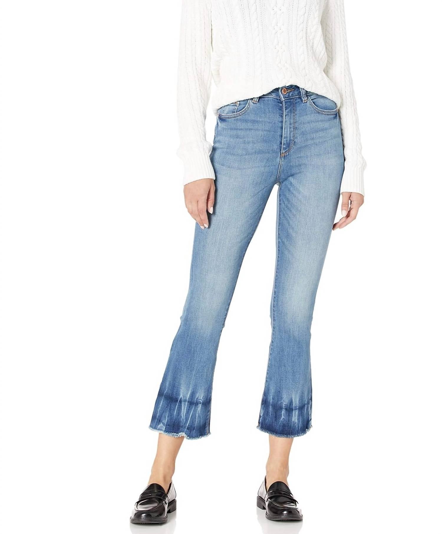 DL1961 - Women's Bridget Cropped High Rise Boot Jeans in zuma - women's jeans