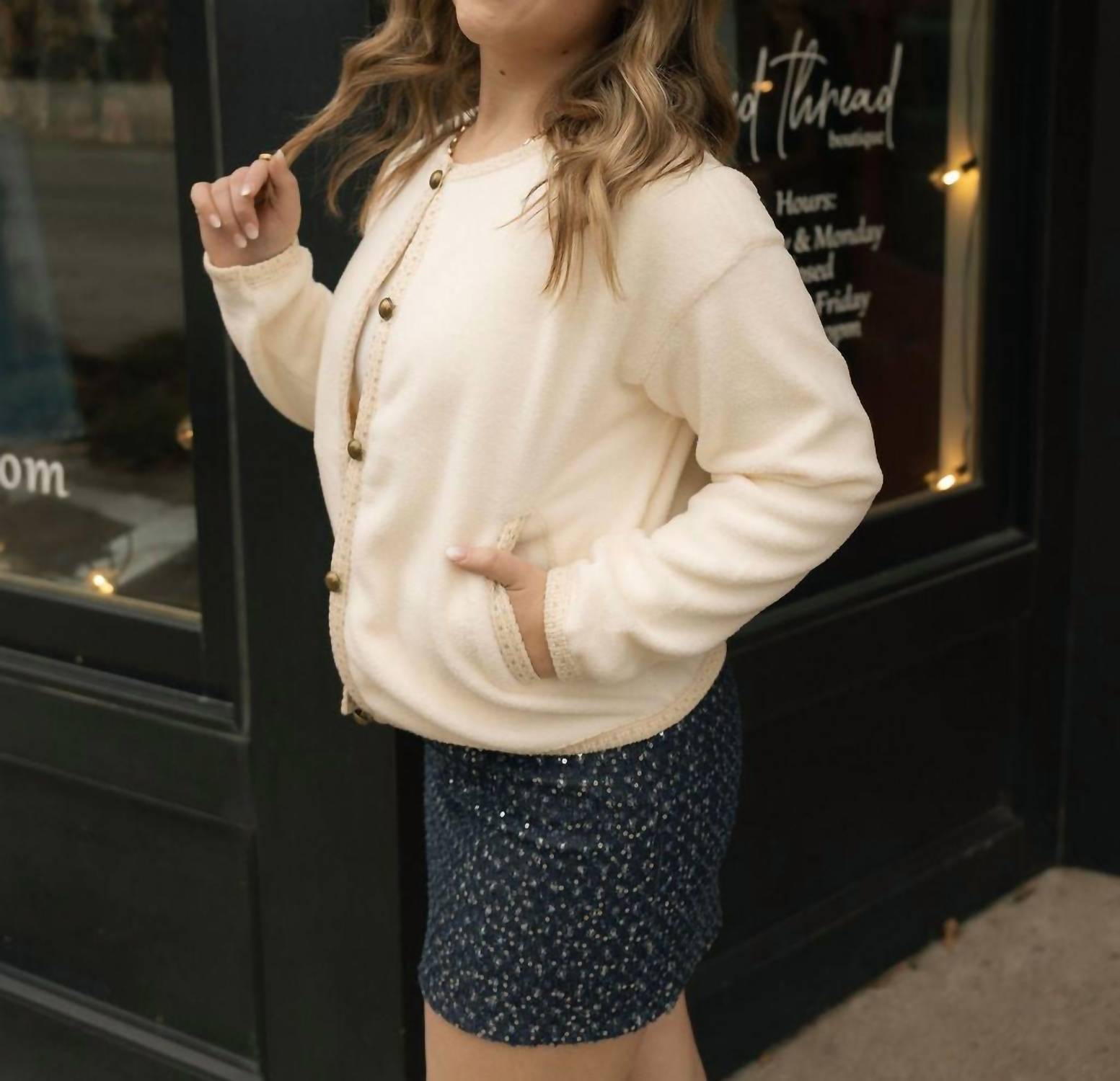 Sunday Edition - Halle Fleece Cardigan