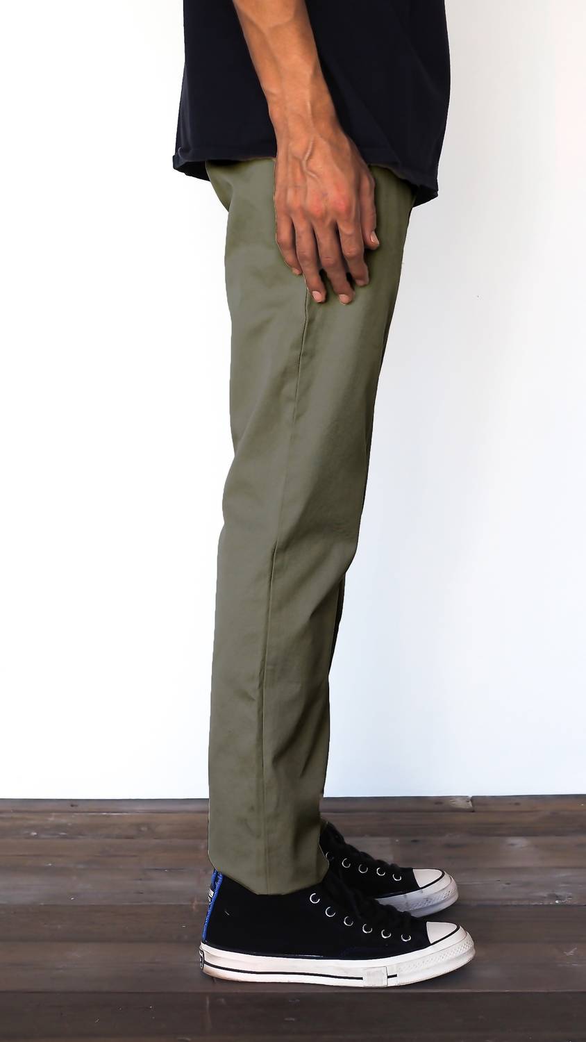 Monadic Slim Taper Stretch Chino Pants - men's pants - alternate view