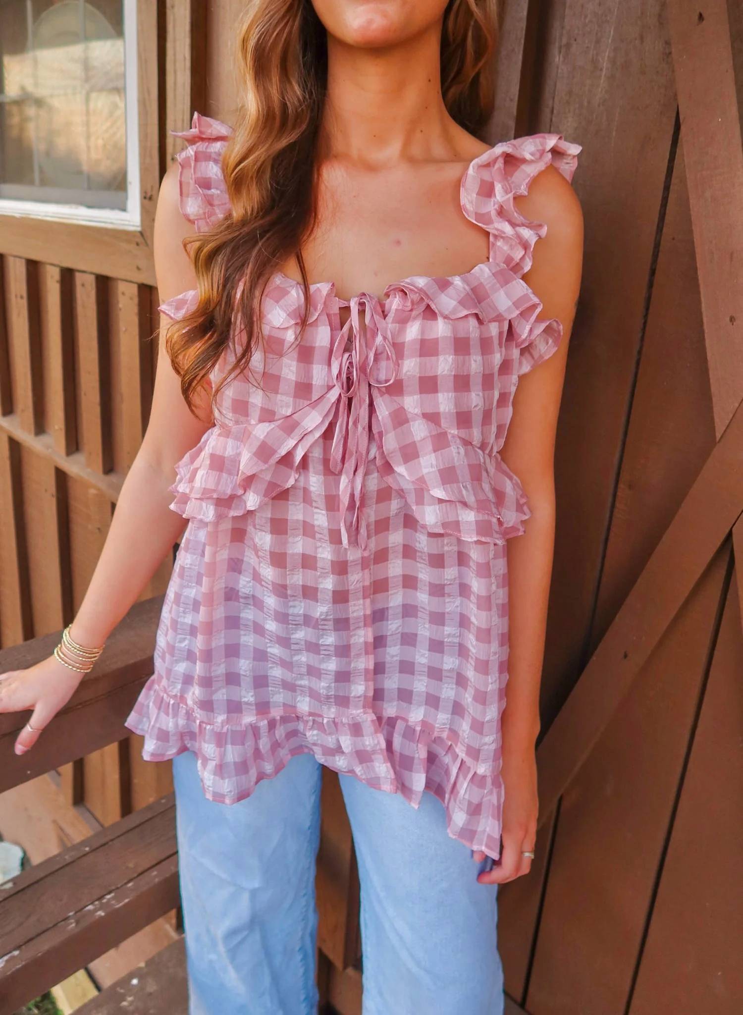 Doe And Rae - Marina Gingham Top
