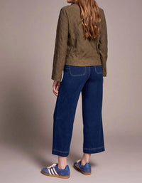 Tribal - Jacquard Knit Long Sleeve V Neck Top