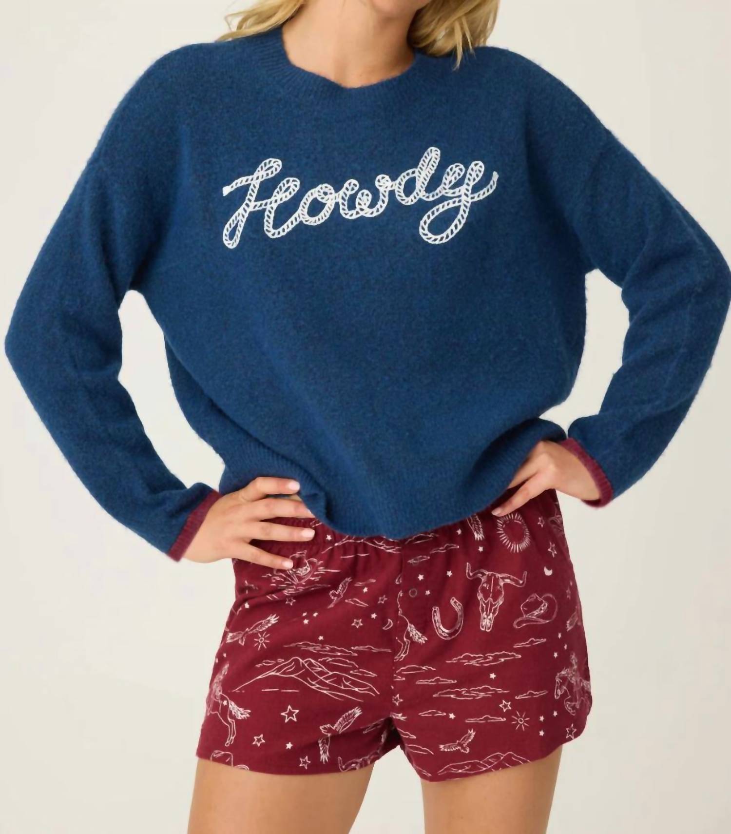 Pj Salvage - Howdy Snuggle Long Sleeve Sweater
