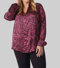 Catherine Gee - Daria French Cuff Silk Blouse - Plus Size