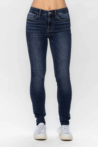 Judy Blue - Women's Matilda Mid Rise Vintage Raw Hem Skinny