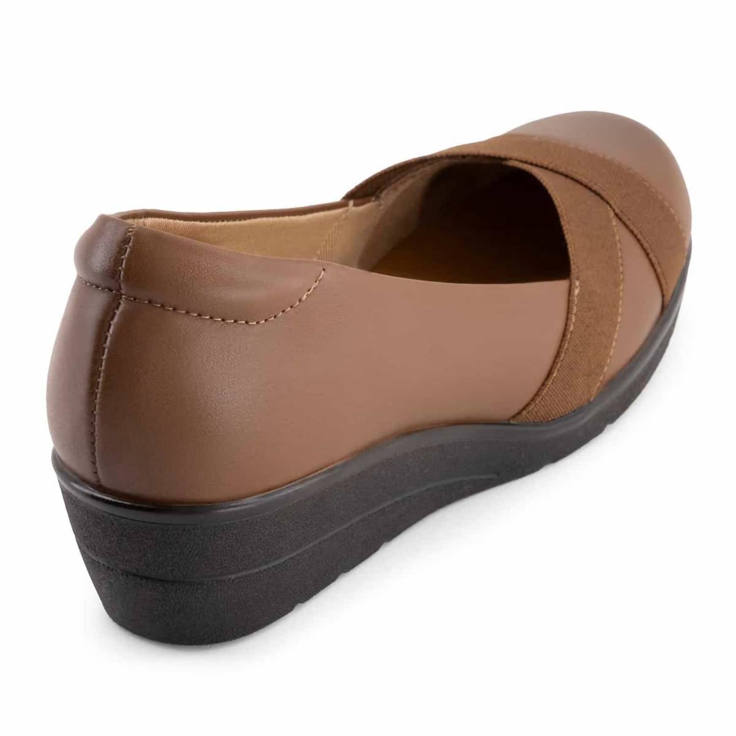 Andrea - Women's Wedge Leather Loafers