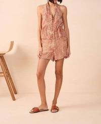 dress to Cristina Shell Printed Shorts in pink - women's shorts