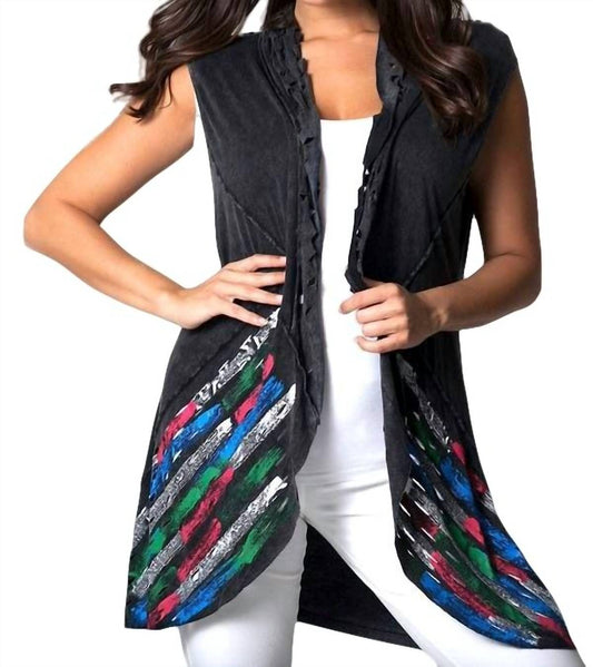 Hand Painted Laser Cut Vest