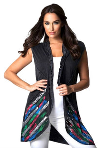 Hand Painted Laser Cut Vest