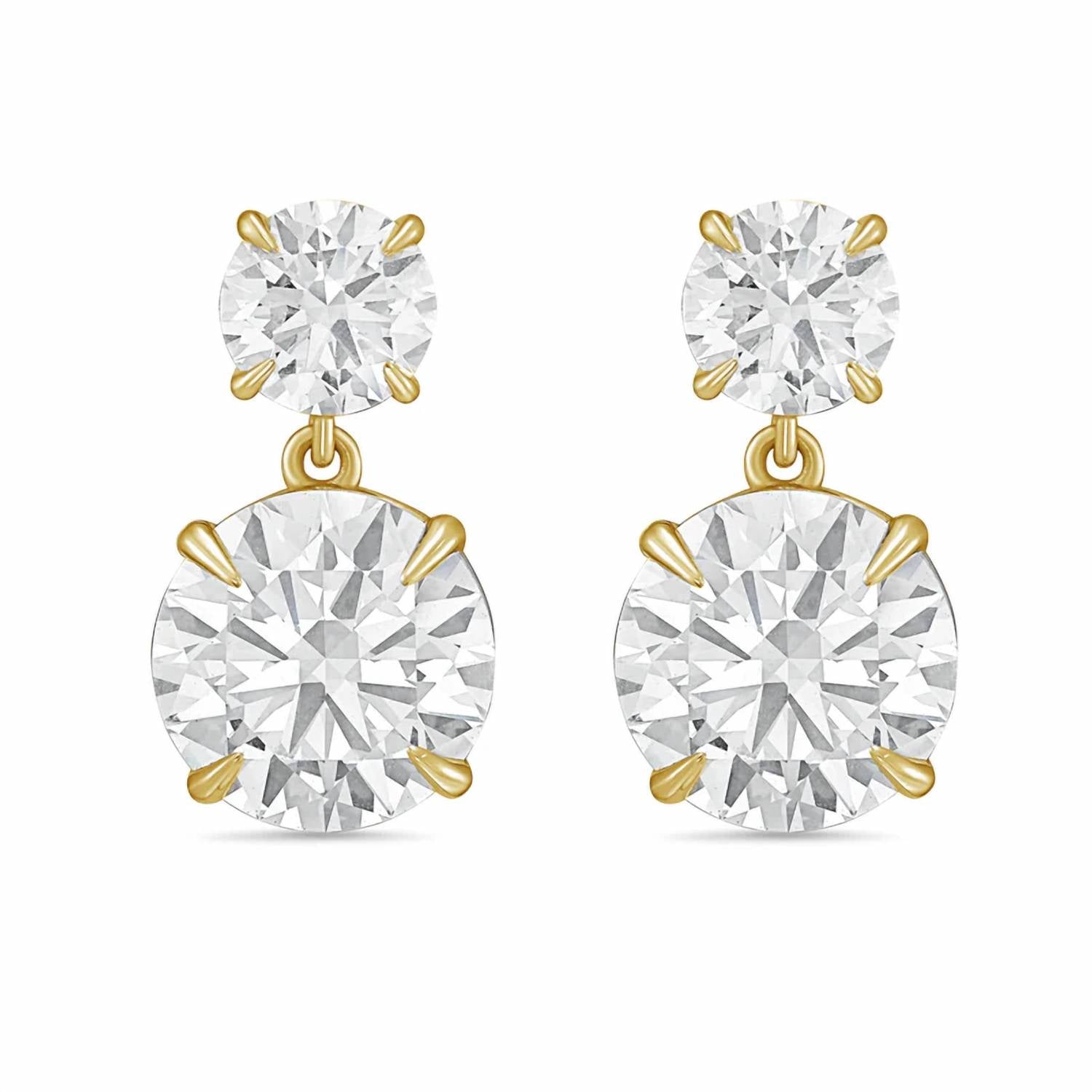 Diana M Jewels - Women's Round Lab-Grown Diamond Stud Earrings (12.00 Ct TCW) - Luxe