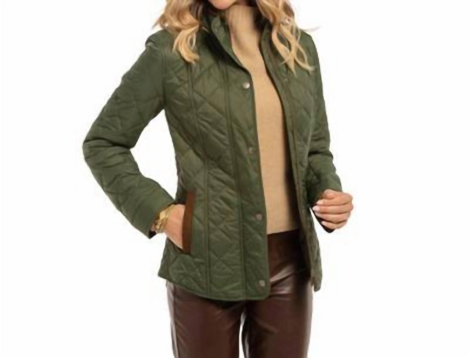 Madison Creek Outfitters Georgia Quilted Nylon Jacket in pine - women's jacket - alternate view