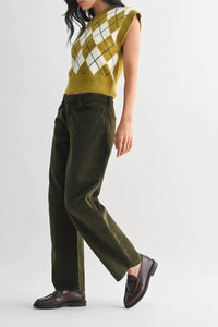 JUST BLACK DENIM Women's Boise Barrel Jean in olive - women's pants - alternate view