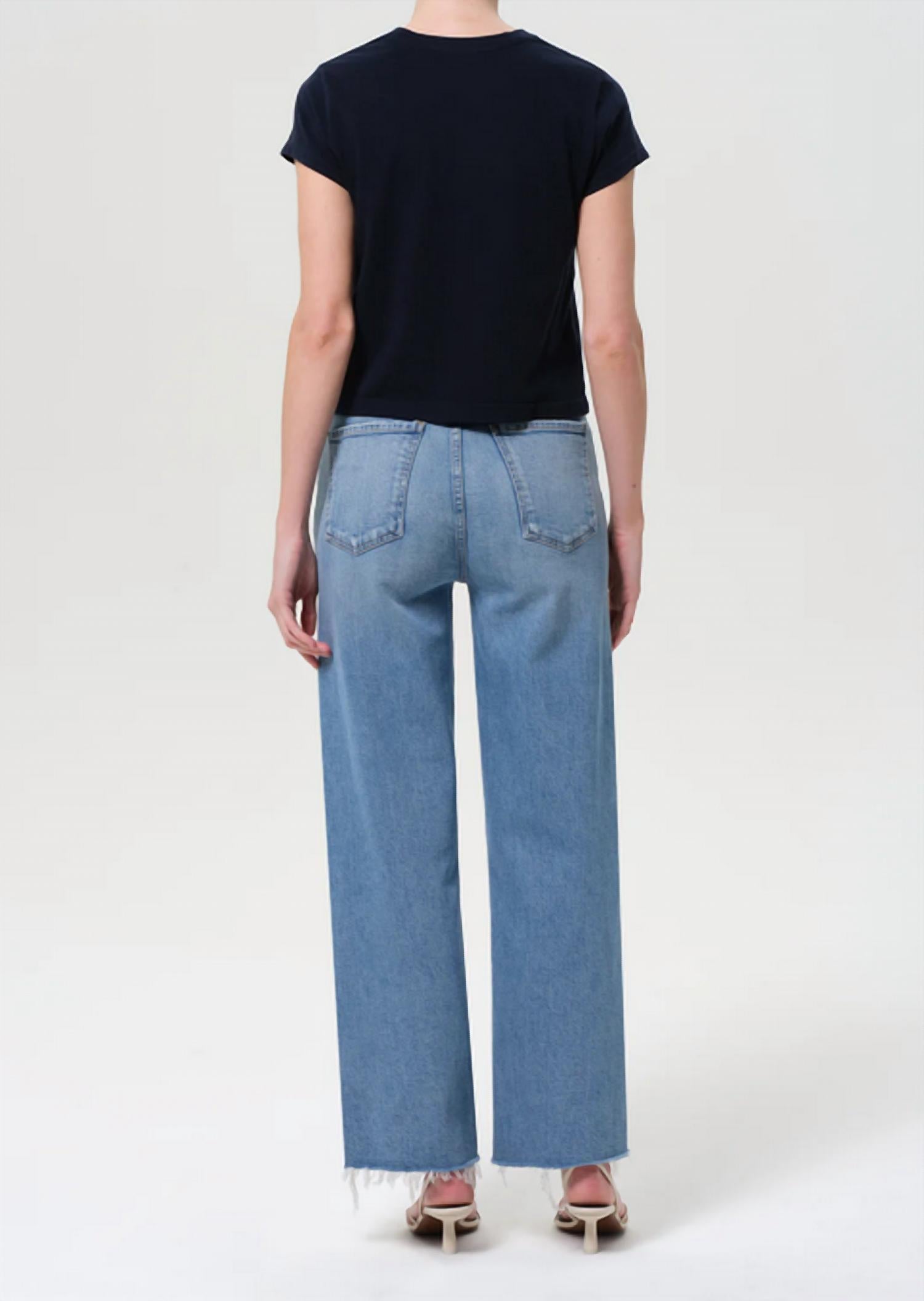 AGOLDE Ren High Rise Cropped Jean in forum - women's jeans - detail view