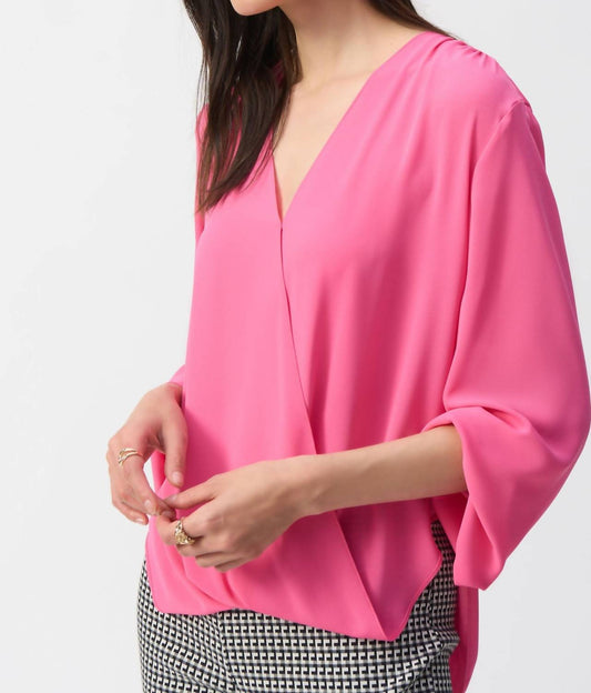 Joseph Ribkoff - V-Neck Puff Sleeve Pullover