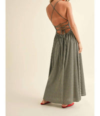 Miou Muse - Gingham Long Dress