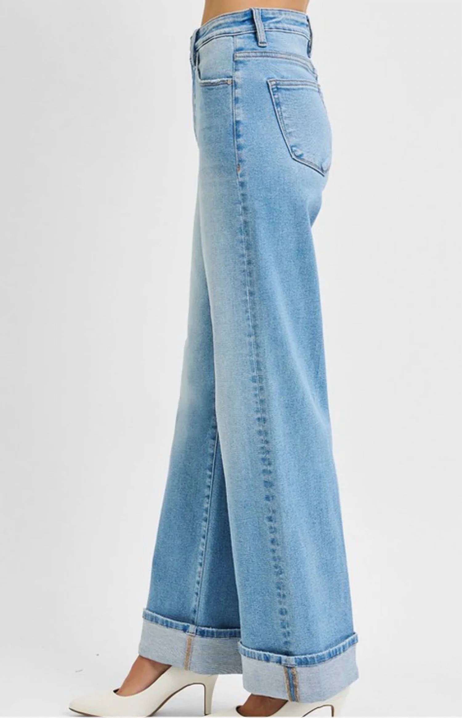 Risen - High Rise Tummy Control Cuffed Jean