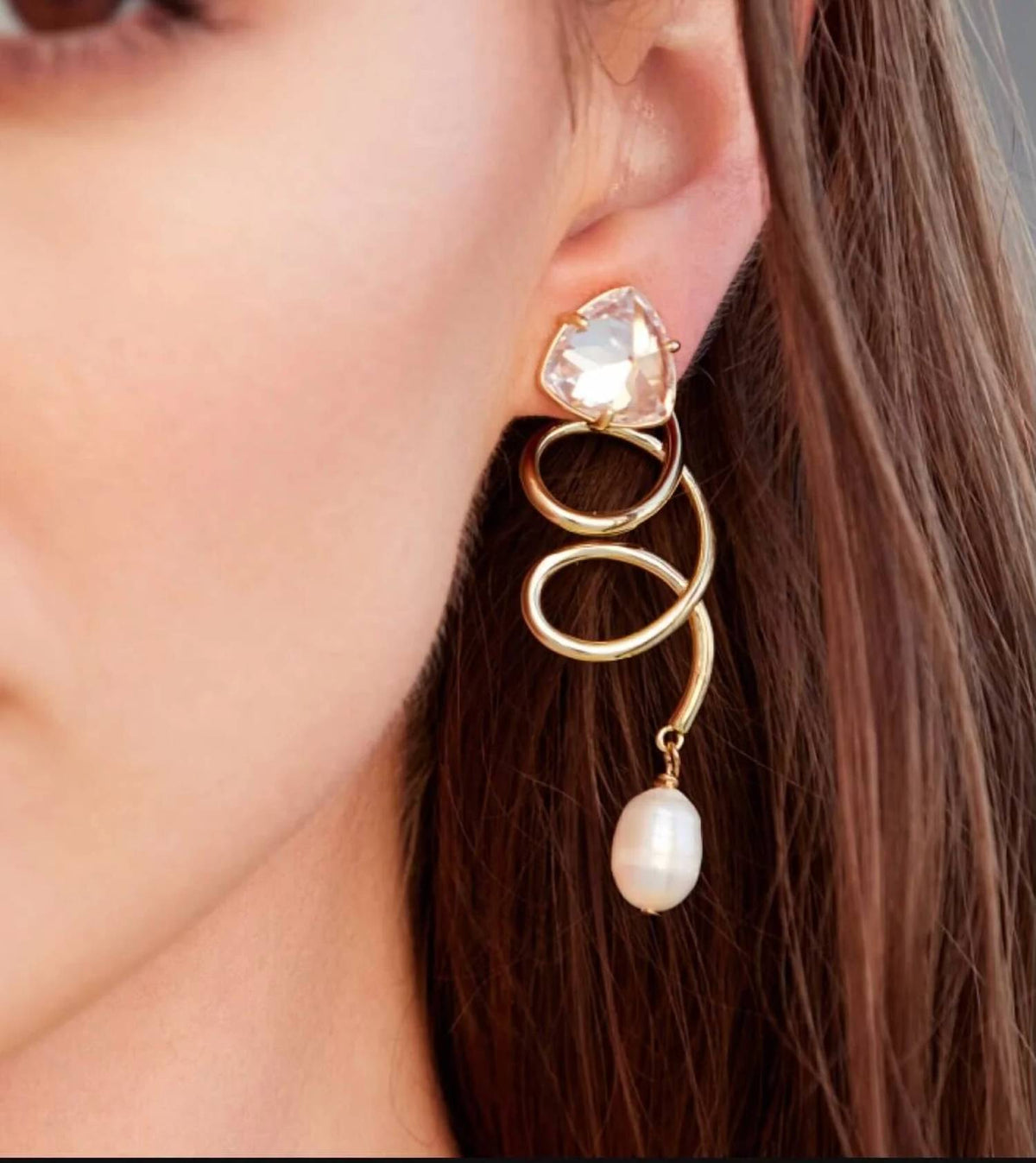 Adriana Pappas - Women's Crystal Twist Earrings