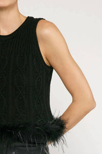 Entro - Midnight Glam Feather Tank