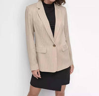 Dkny - One-button Pinstripe Jacket Blazer