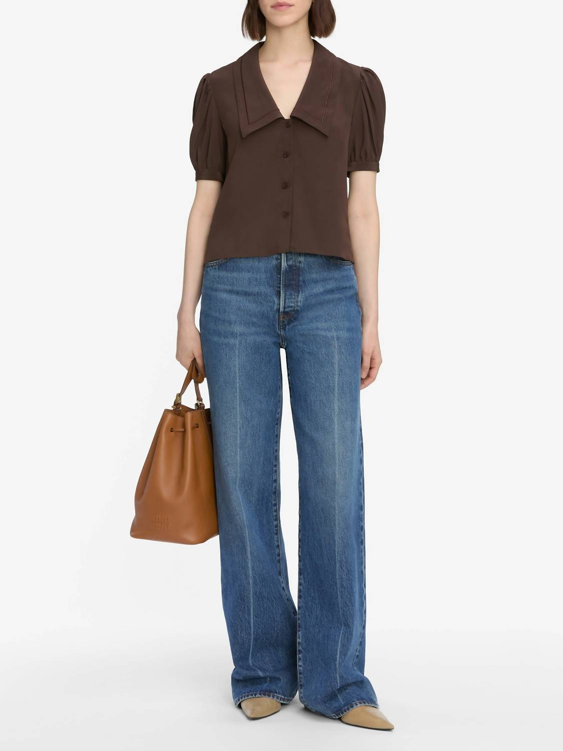 Frame - Sailor Puffed Sleeves Top
