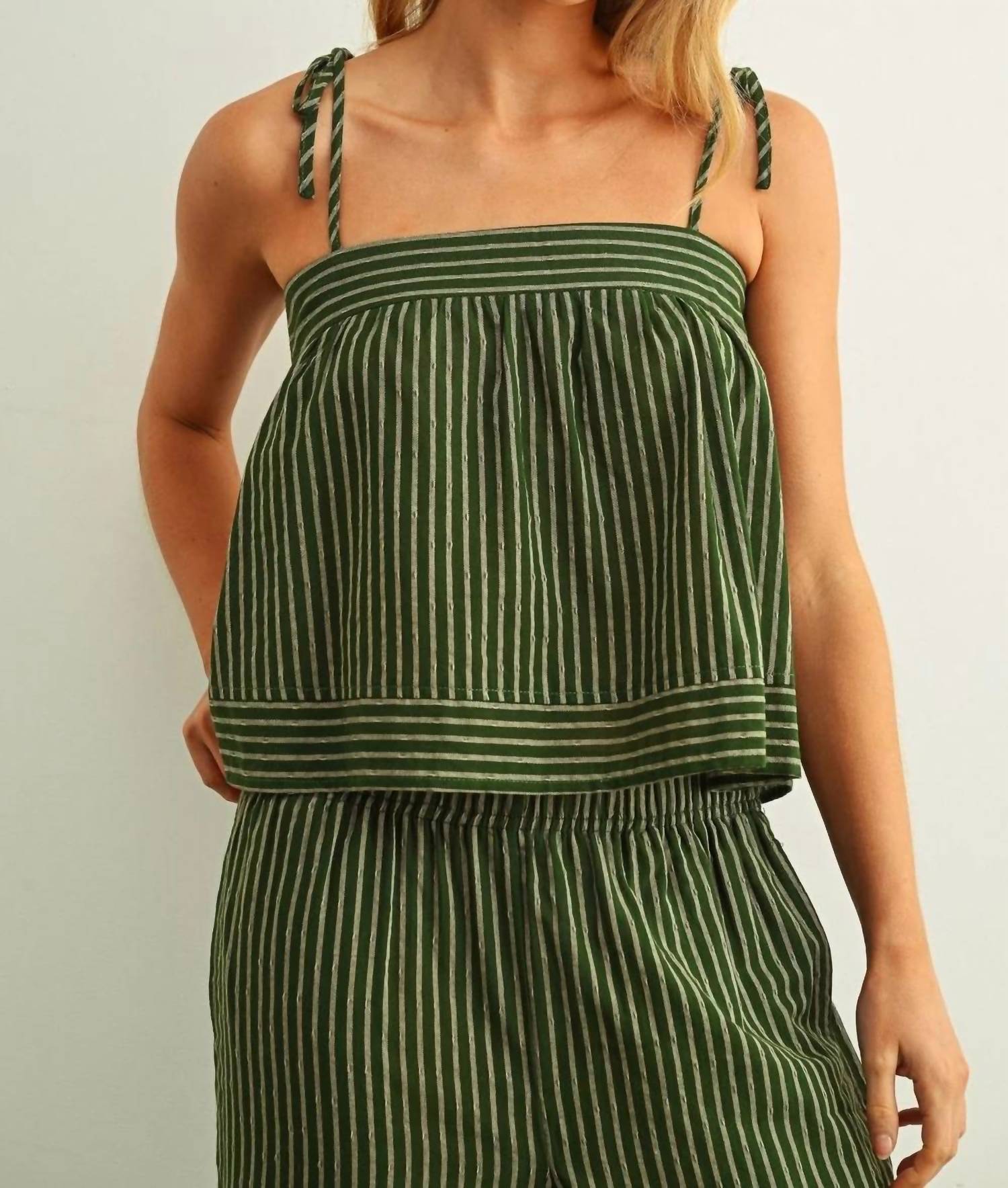 Miou Muse - Market Stripe Tie Top