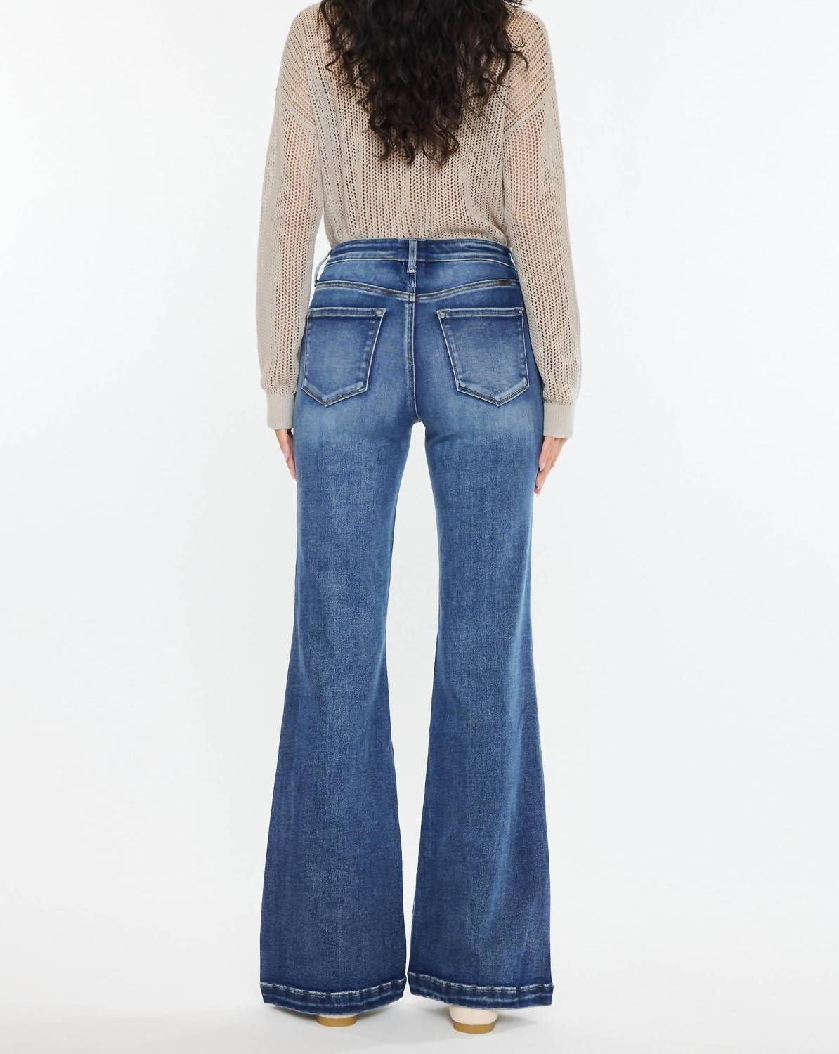 Kancan - High Rise Wide Leg Flare Jeans