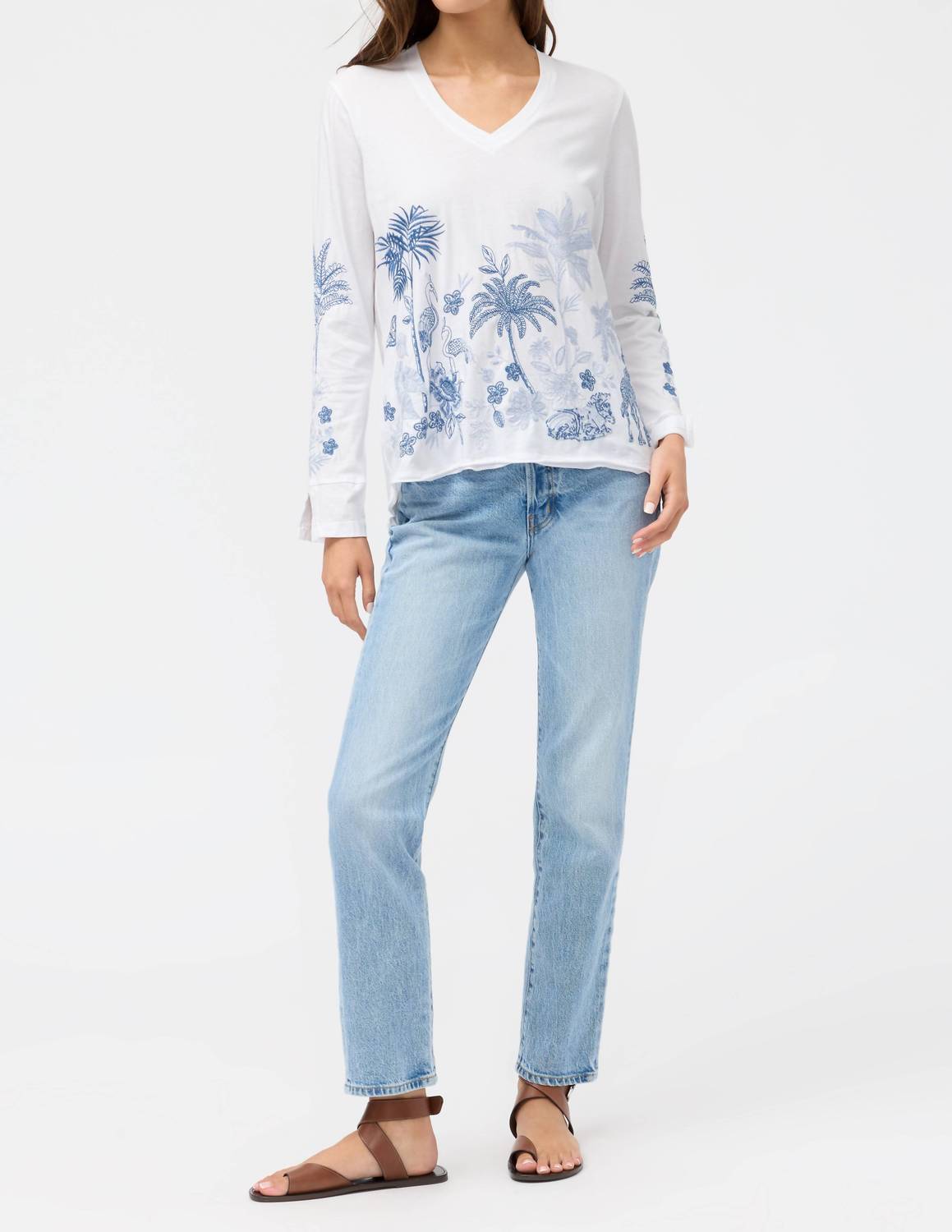 Johnny Was - RILEY SLIT SLEEVE TEE