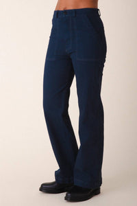 PRAIRIE UNDERGROUND High Rise Long Smithy Pant in atlantic - women's pants